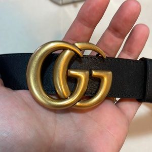Authentic Gucci Black Leather Belt Size 85